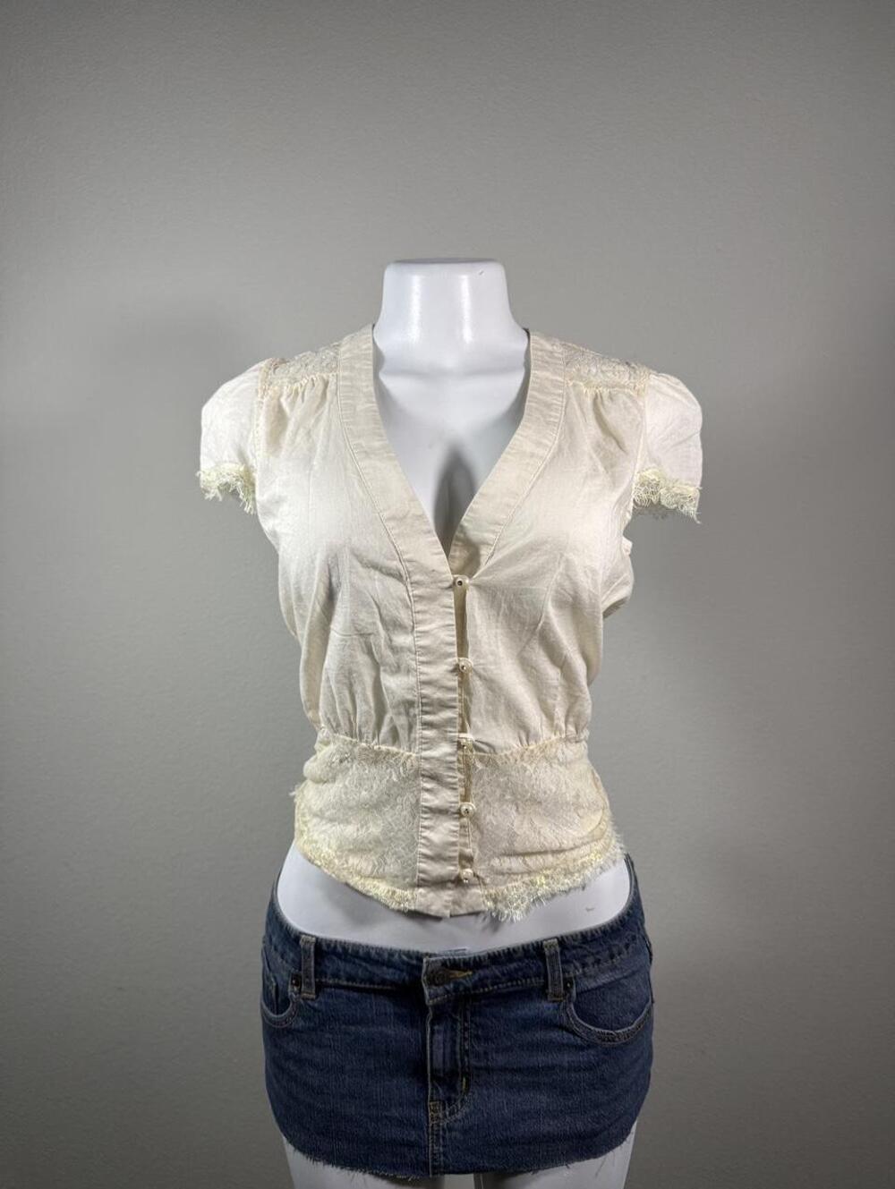 Fairycore RARE Baby Phat Y2K Lace Satin Blouse
